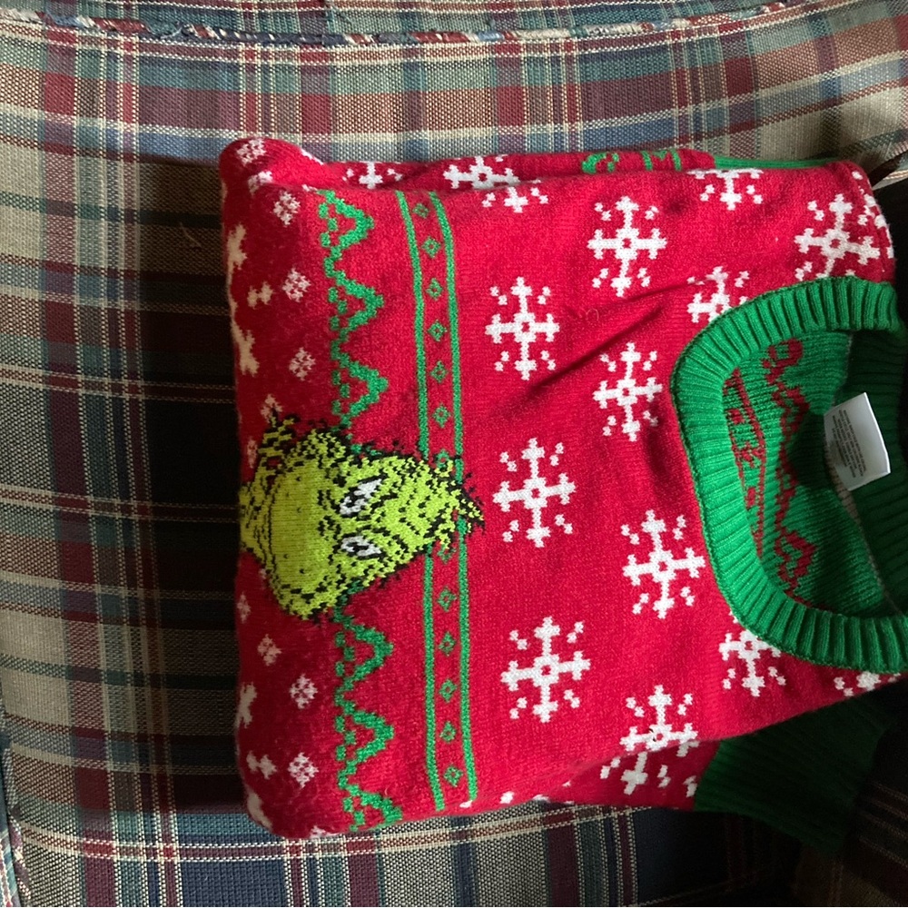 Red and Green Grinch Sweater